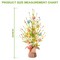 Easter Decorations, Artificial 18 Inch Pre-Lit Easter Egg Tree Tabletop Decor with Delicate Ornaments, for Home Party Wedding Holiday Spring Summer Decoration, Pink/Blue/Yellow.